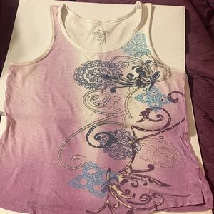 Glitter design tank top